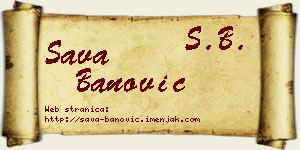Sava Banović vizit kartica